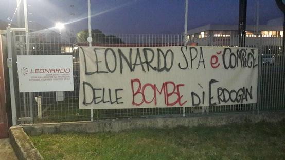 Giornata di mobilitazione e protesta sotto la sede di Leonardo-Finmeccanica