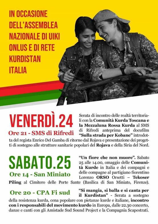 A Firenze in occasione della due giorni di Uiki e rete Kurdistan Italia