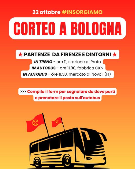 #INSORGIAMO a Bologna il 22 ottobre. Per questo, per altro e per tutto.