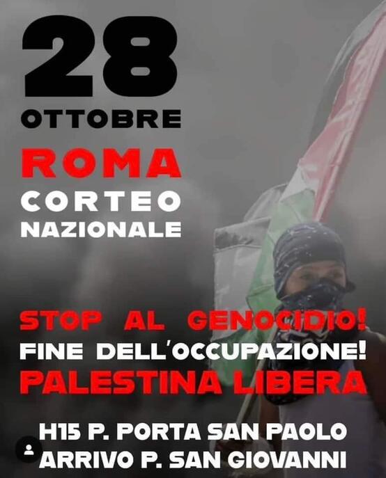 Corteo nazionale a Roma Palestina libera