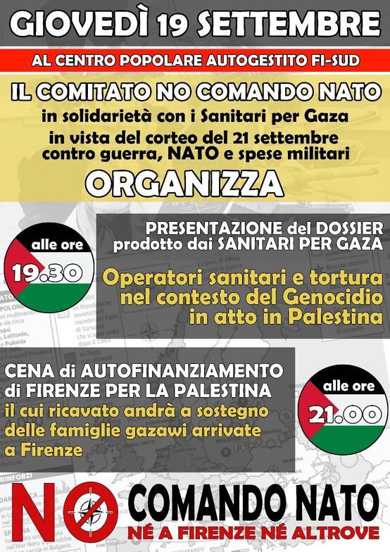 19 e 21 Settembre 2024: Firenze sta con la Palestina, contro la guerra e la nato!