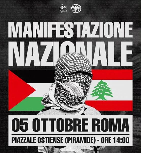 Manifestazione nazionale Roma per la Palestina