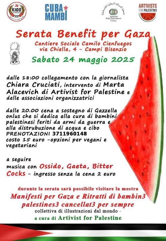 Serata BENEFIT PER GAZA